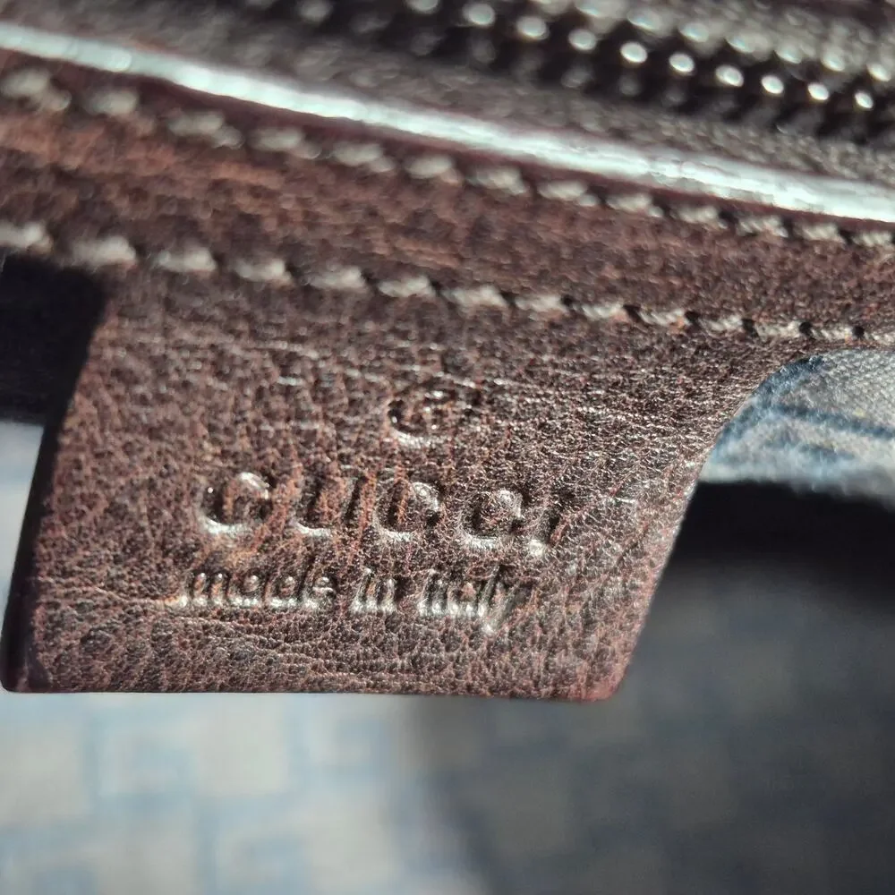 Gucci Brown Gathered Leather Top-Handle Crossbody Bag